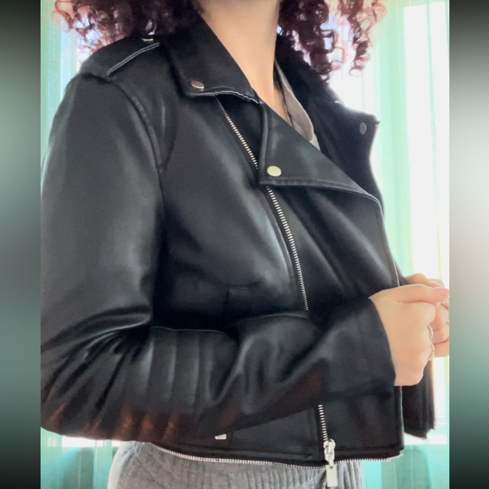 Zara leather jacket for women